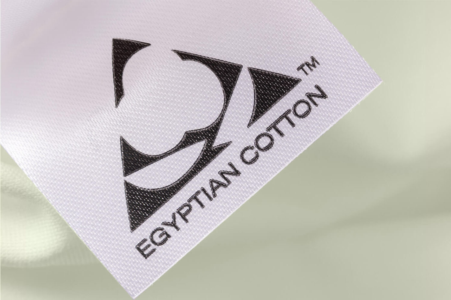 Closeup of Egyptian Cotton logo from the Cotton Egypt Association™